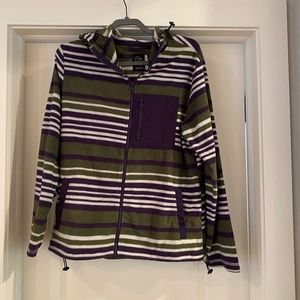 NWT Original Use Fighter Pilot Blue Men's Medium Fleece Jacket Hood Green Pocket